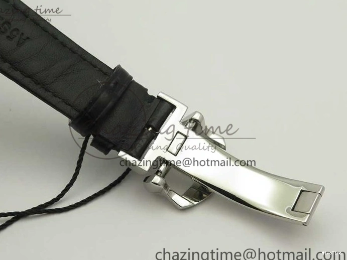 MIROTIME 0129 Snug Portofino IW391022 SS ZK 1:1 Best Edition White Dial Gold Markers On Black Leather Strap A 7130